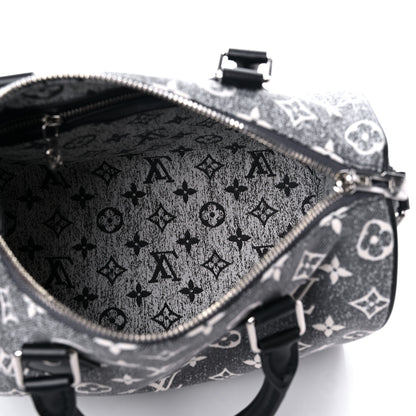 Louis Vuitton Denim Monogram Jacquard Speedy Bandouliere 25 Black 5 of 10