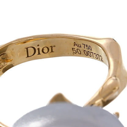 Christian Dior 18K Yellow Gold Diamond Chalcedony Rose Dior Pre Catelan Ring 50 5.25 4 of 5