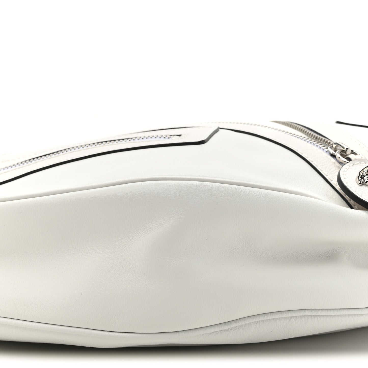 Calfskin Medium Repeat Zip Hobo Optical White