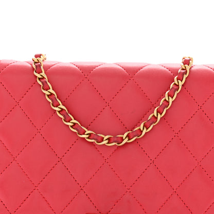 Chanel Lambskin Quilted Boy Wallet On Chain WOC Dark Fuchsia 9 of 16