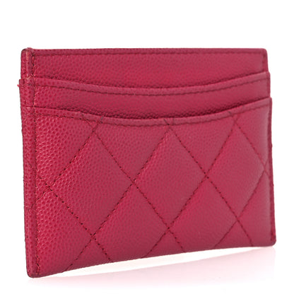Chanel Caviar Quilted Card Holder Dark Pink 3 of 11