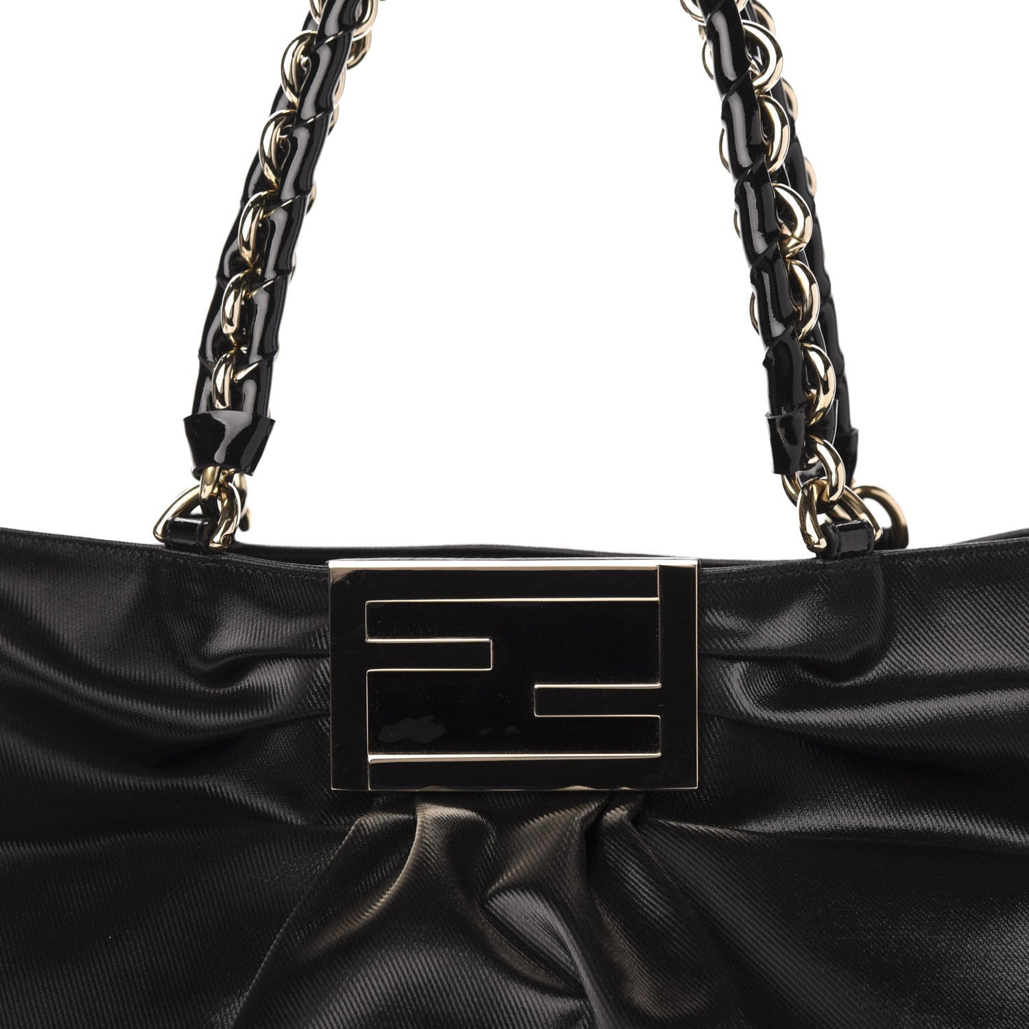 Fendi Canvas Mia Tote Black 9 of 9
