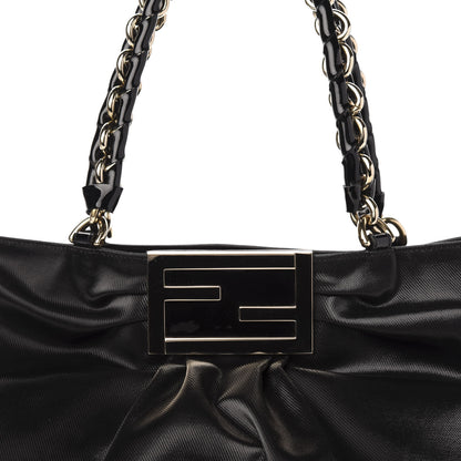 Fendi Canvas Mia Tote Black 9 of 9
