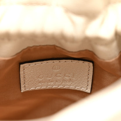 Gucci Sakai Be Green Calfskin Diagonal Stitched Mini Blondie Bucket Bag Mystic White 6 of 10