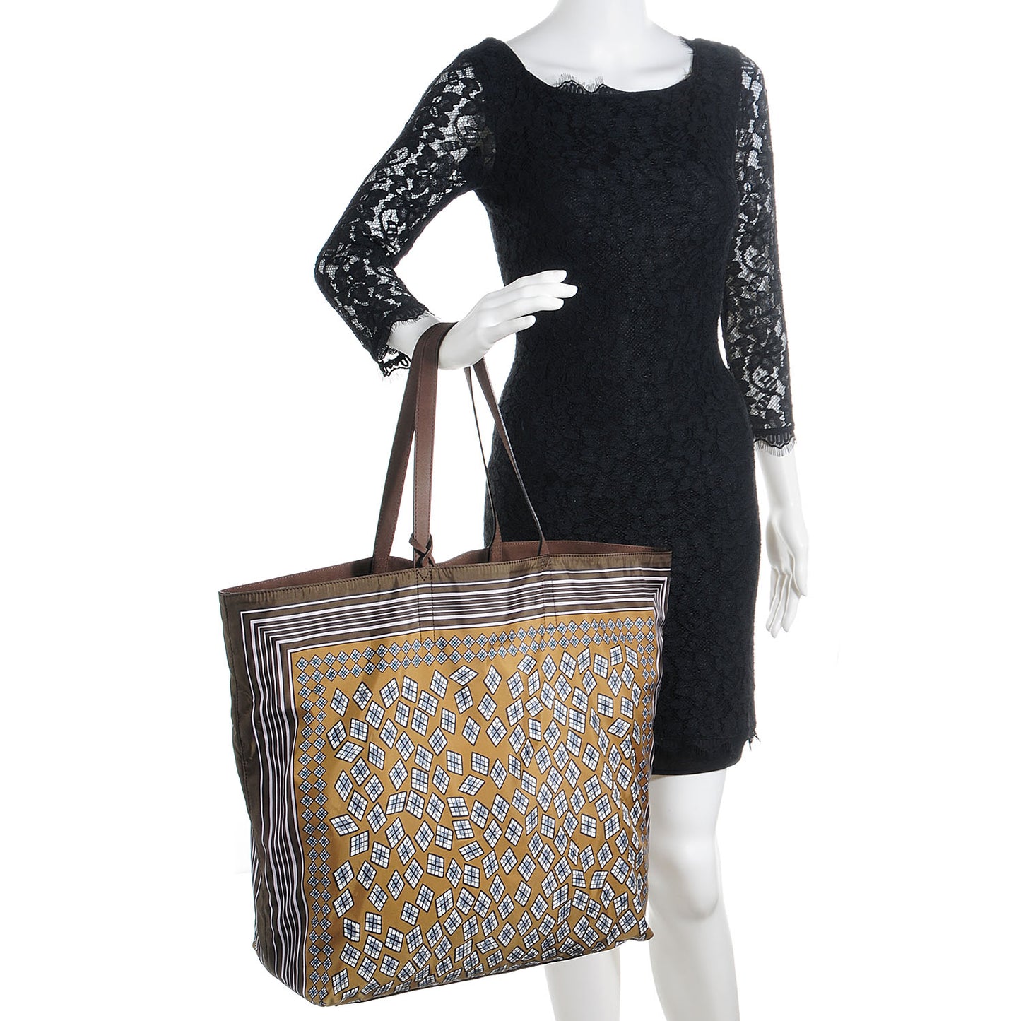 Mens Prorsum Printed Tote Green