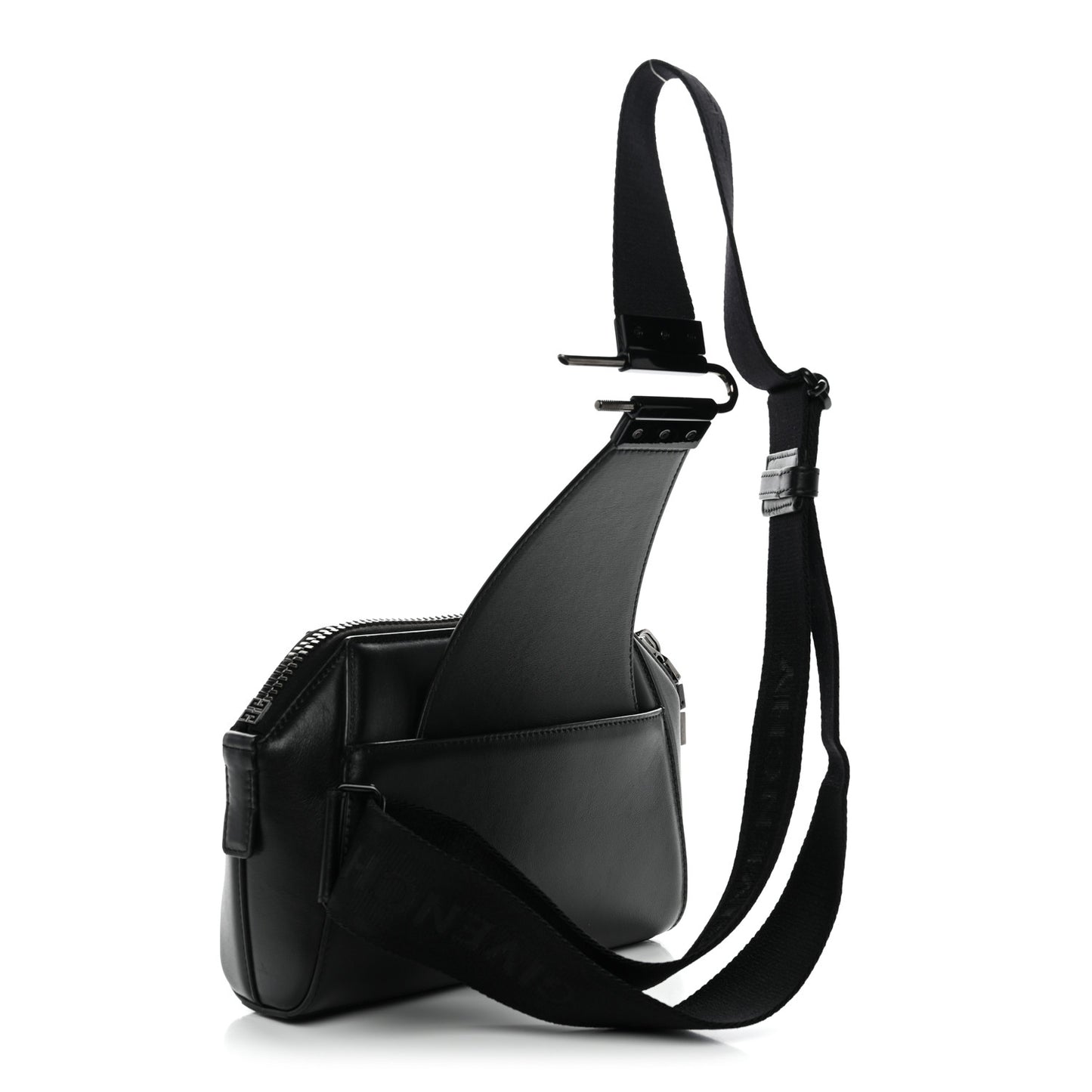 Lambskin Antigona U Padded Crossbody Bag Black