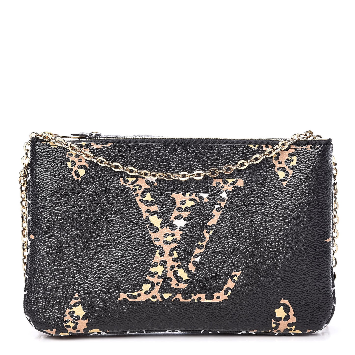 Monogram Giant Jungle Pochette Double Zip Black