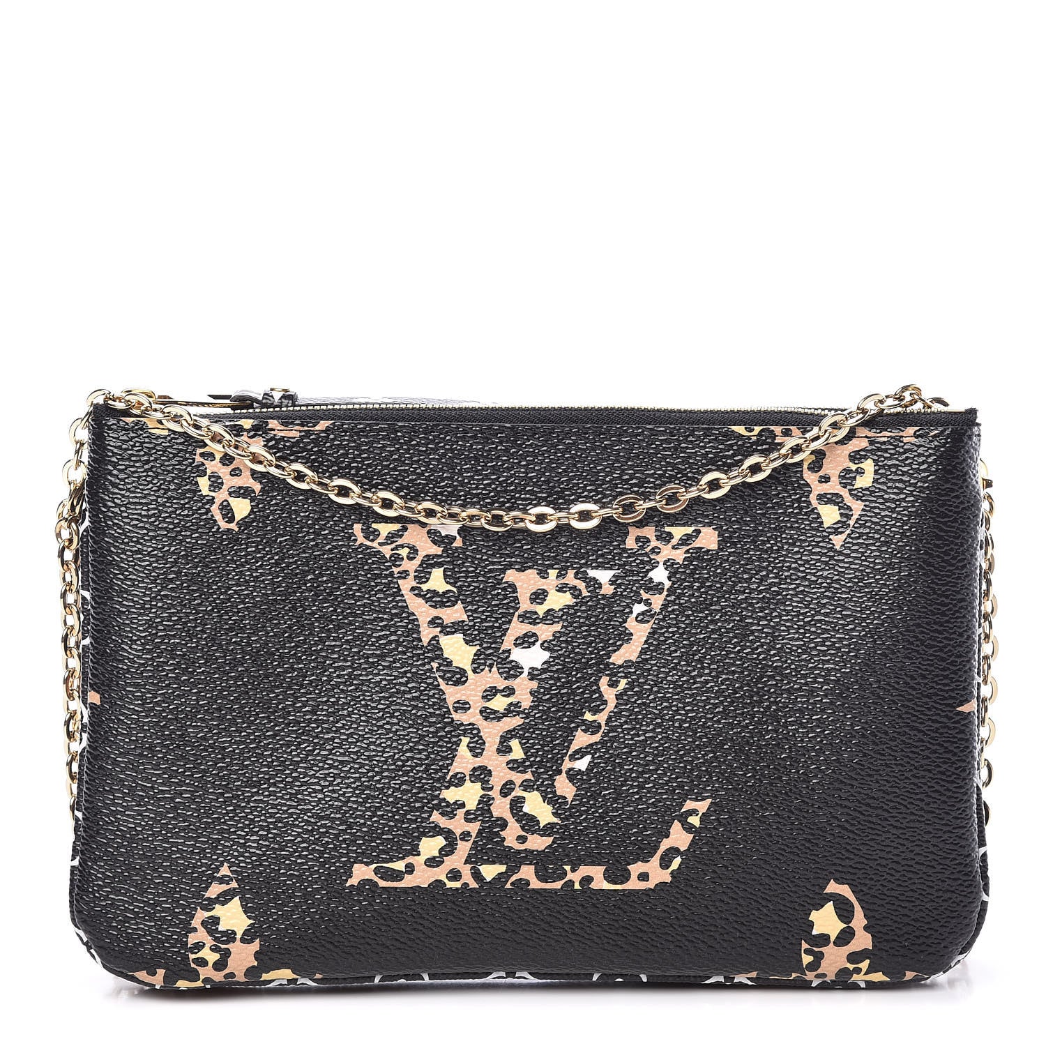 Louis Vuitton Monogram Giant Jungle Pochette Double Zip Black 1 of 10