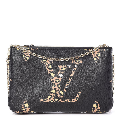 Louis Vuitton Monogram Giant Jungle Pochette Double Zip Black 1 of 10