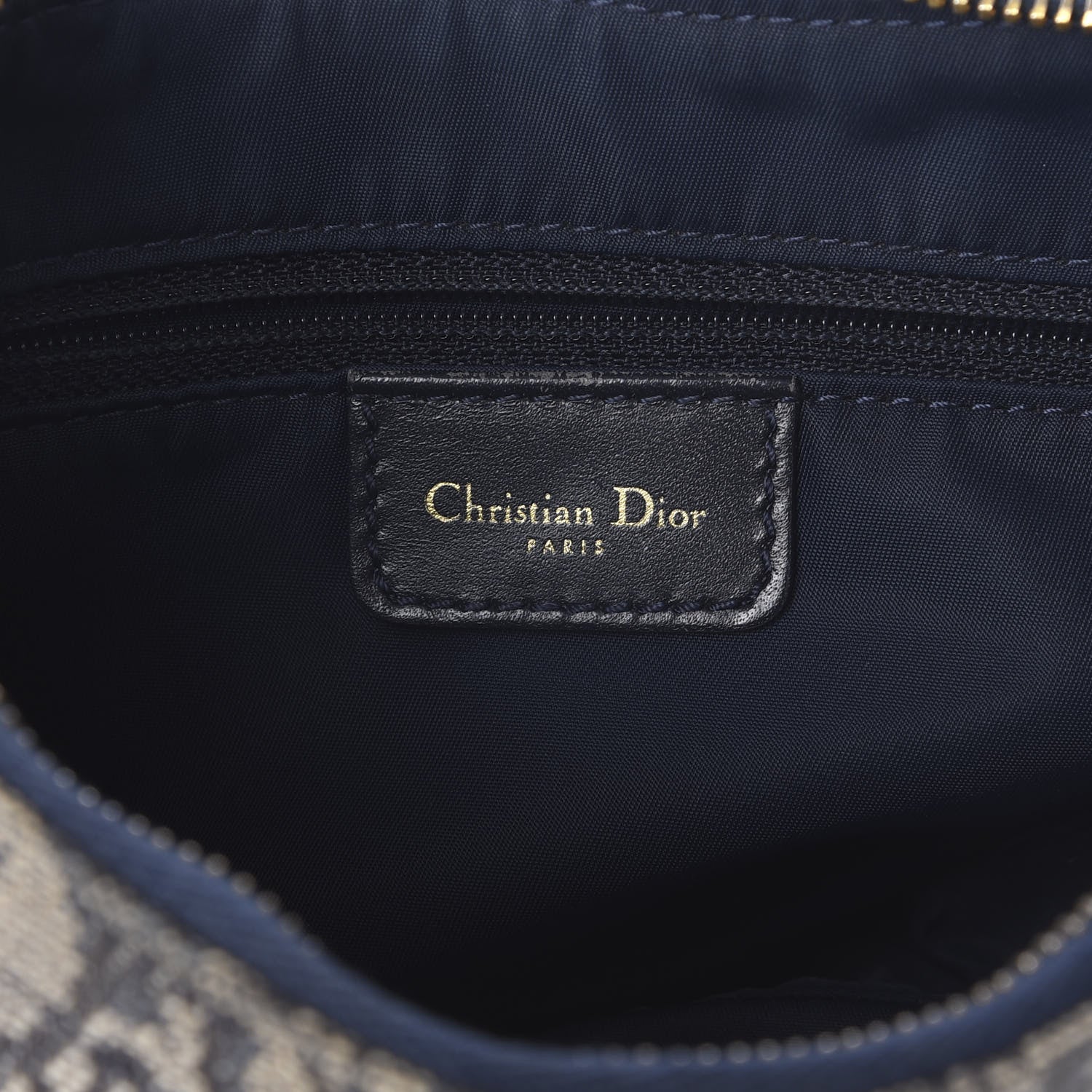 Christian Dior Monogram Saddle Pochette Blue 5 of 10