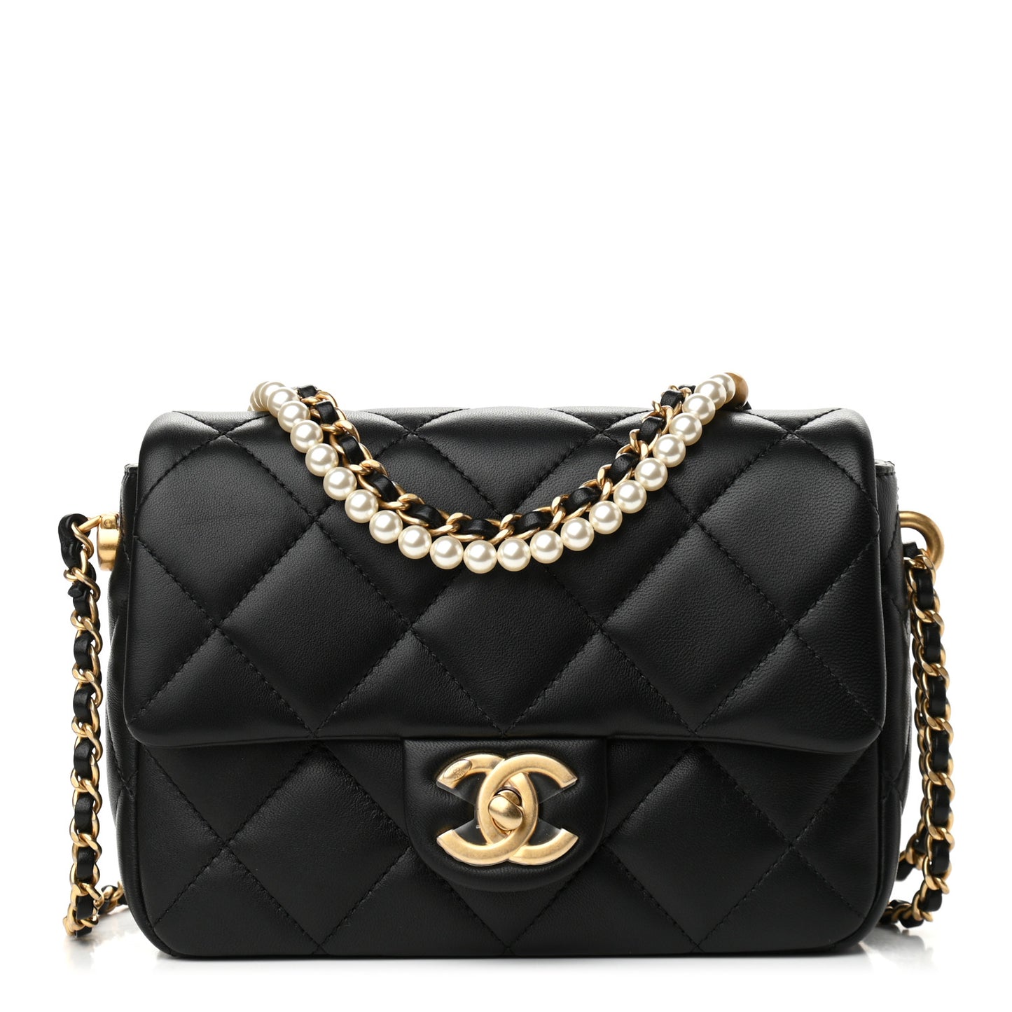 Lambskin Quilted Mini My Perfect Flap Black
