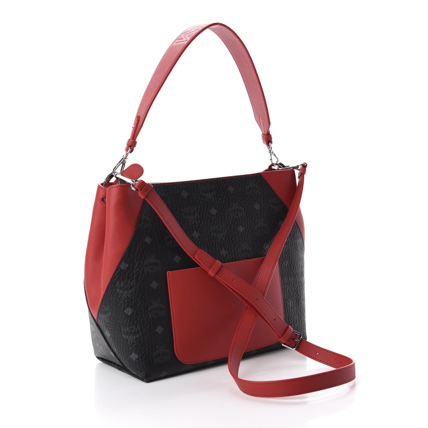 Visetos Medium Klara Hobo Red Black