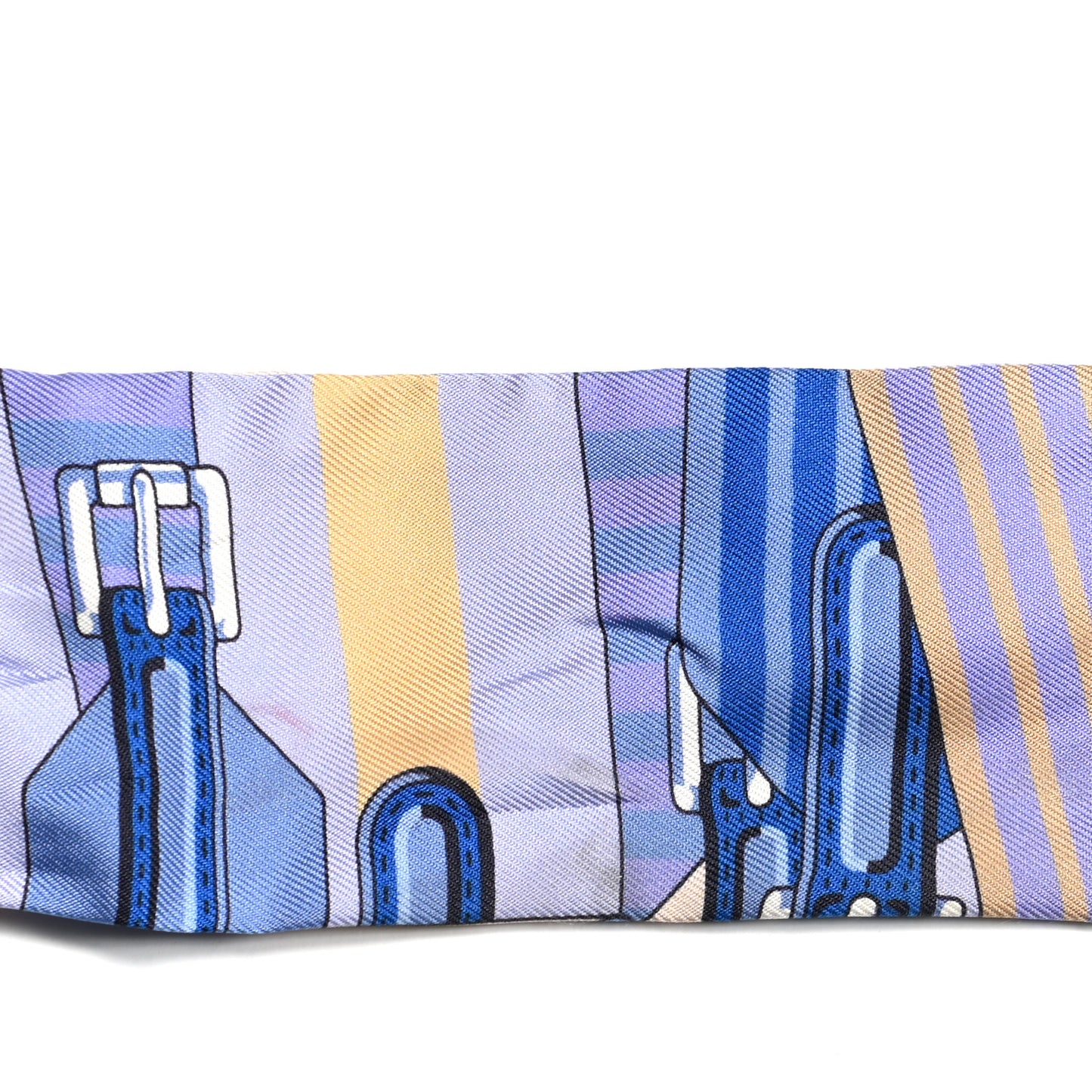 Silk Sangles Twilly Lavande Beige Bleu