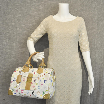 Louis Vuitton Monogram Multicolor Speedy 30 White 2 of 9