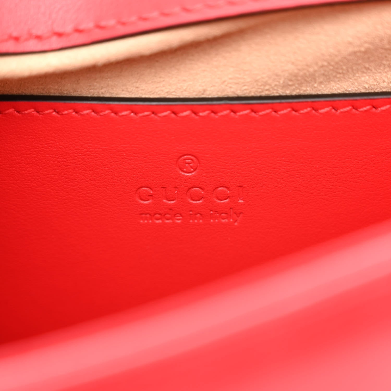 Gucci Calfskin Matelasse Mini GG Marmont Square Shoulder Bag Hibiscus Red 6 of 10