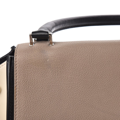 Celine Drummed Calfskin Medium Tri-Color Trapeze Light Khaki 8 of 25