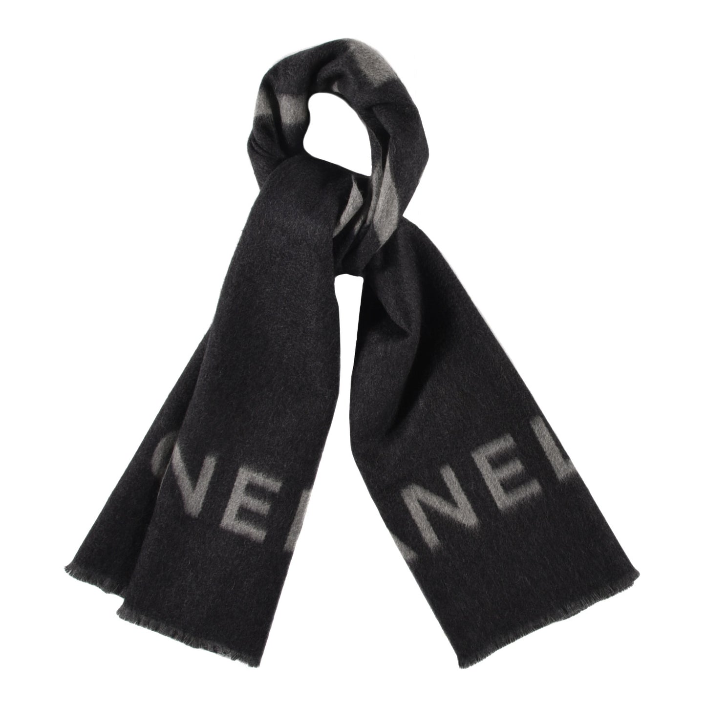Cashmere CC Fringe Stole Black