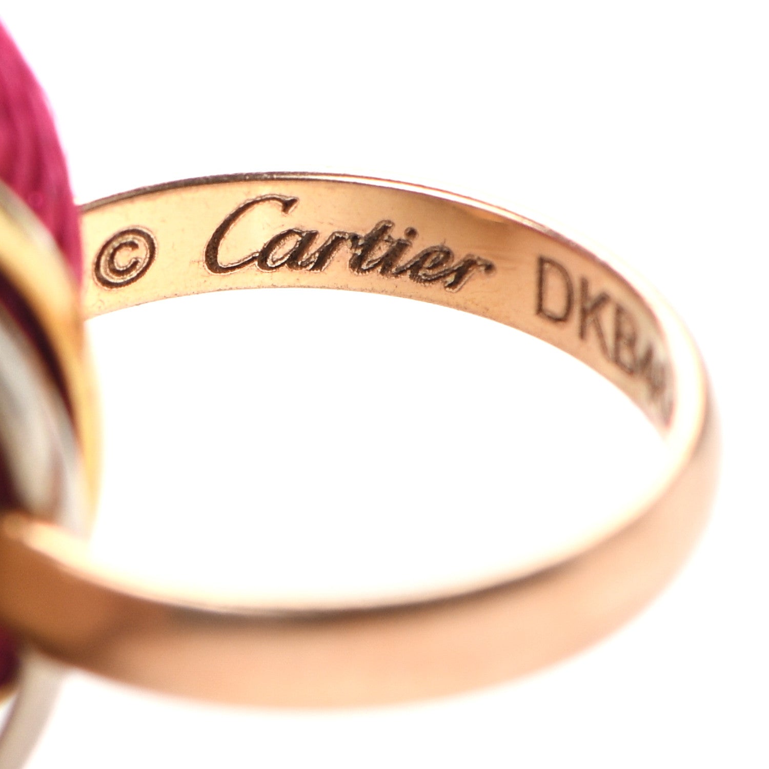 Cartier 18K Pink Yellow White Gold Trinity Cord Bracelet Pink 6 of 7