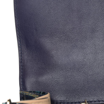 Delvaux Iridescent Alligator MM Brillant Satchel Blue 9 of 10