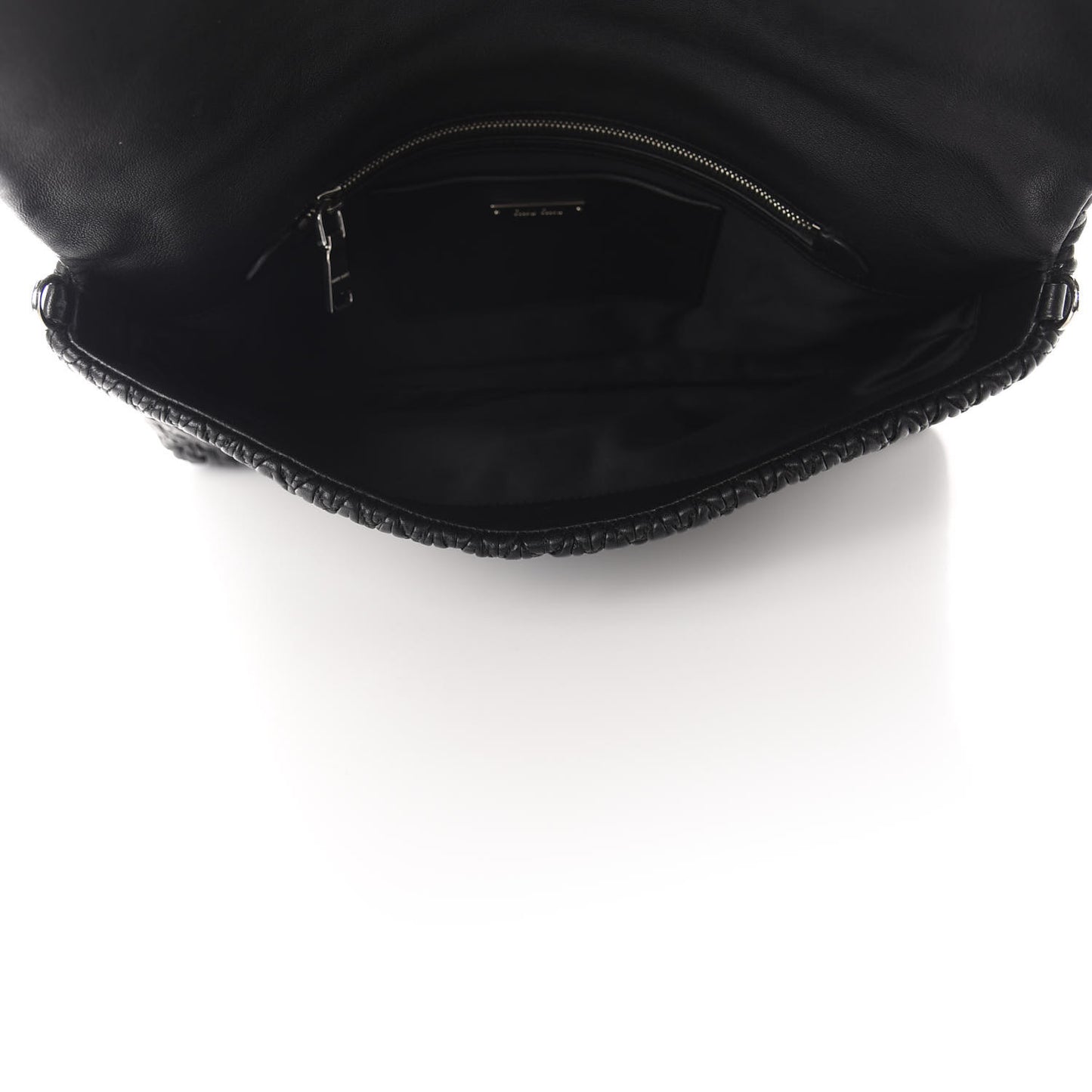 Nappa Matelasse Crystal Flap Clutch Black