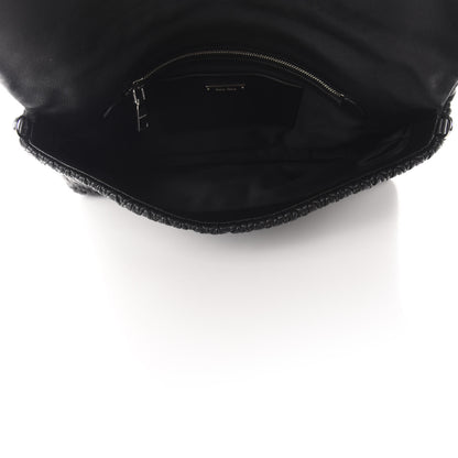 Miu Miu Nappa Matelasse Crystal Flap Clutch Black 5 of 10