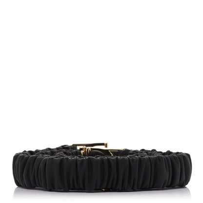 Christian Dior Pleated Lambskin 20mm 30 Montaigne Stretch Belt M Black 2 of 6