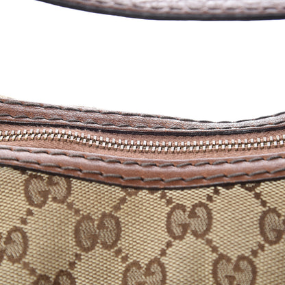 Gucci Monogram Medium Jockey Hobo Brown 16 of 17