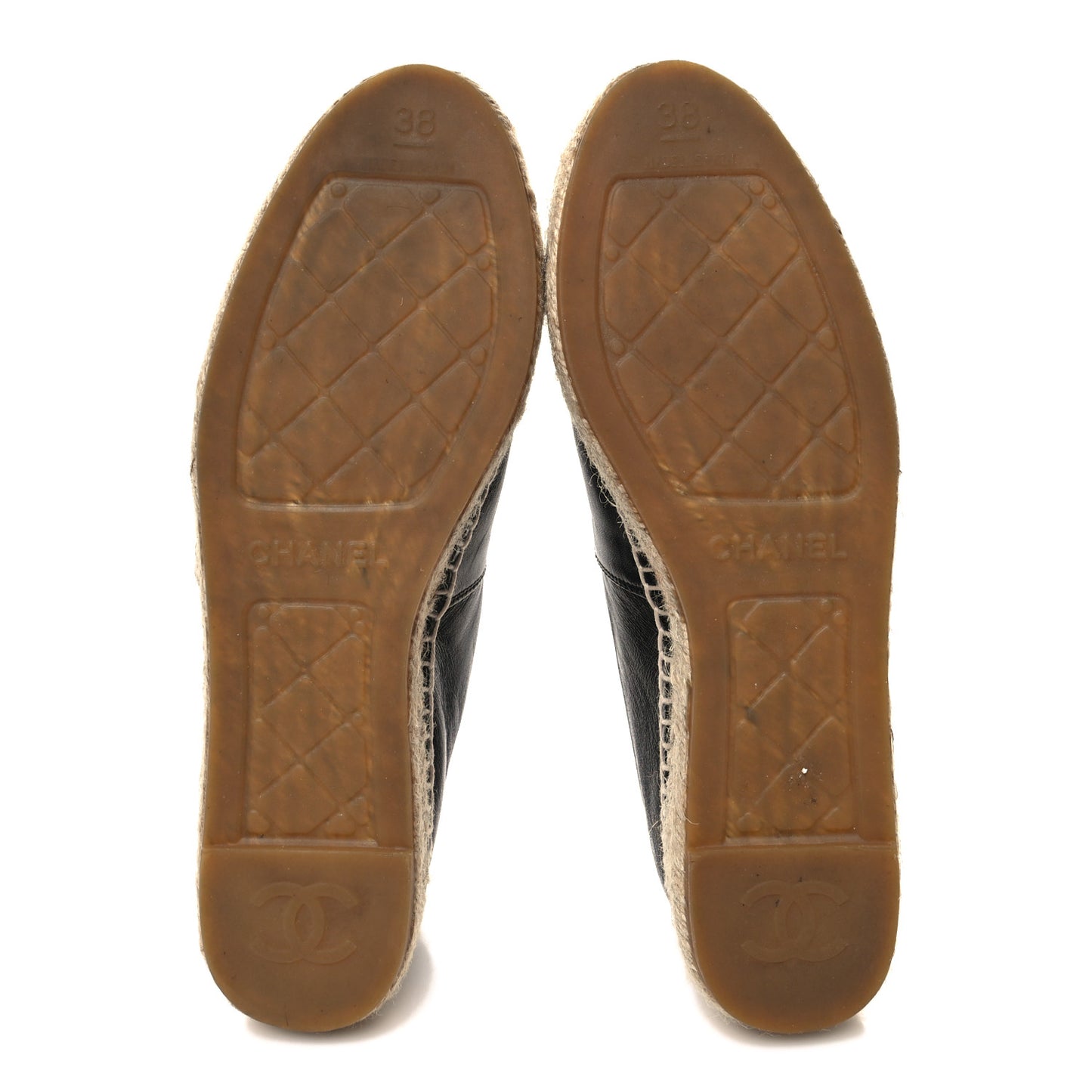 Lambskin CC Espadrilles 38 Black