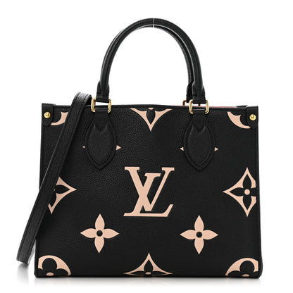 Louis Vuitton Empreinte Monogram Giant Onthego PM Black Beige 1 of 12