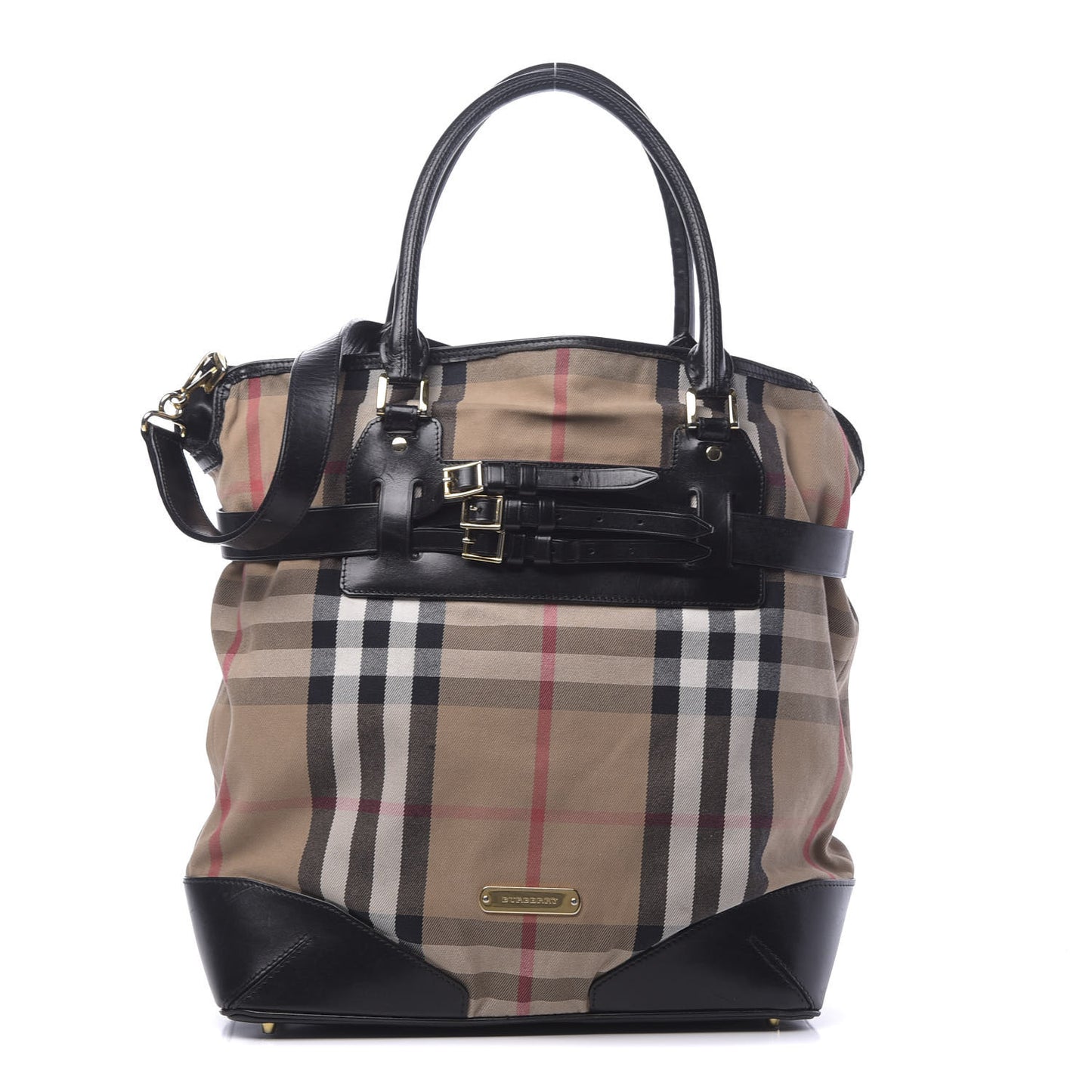 House Check Bridle Calfskin Medium Gosford Hobo Black