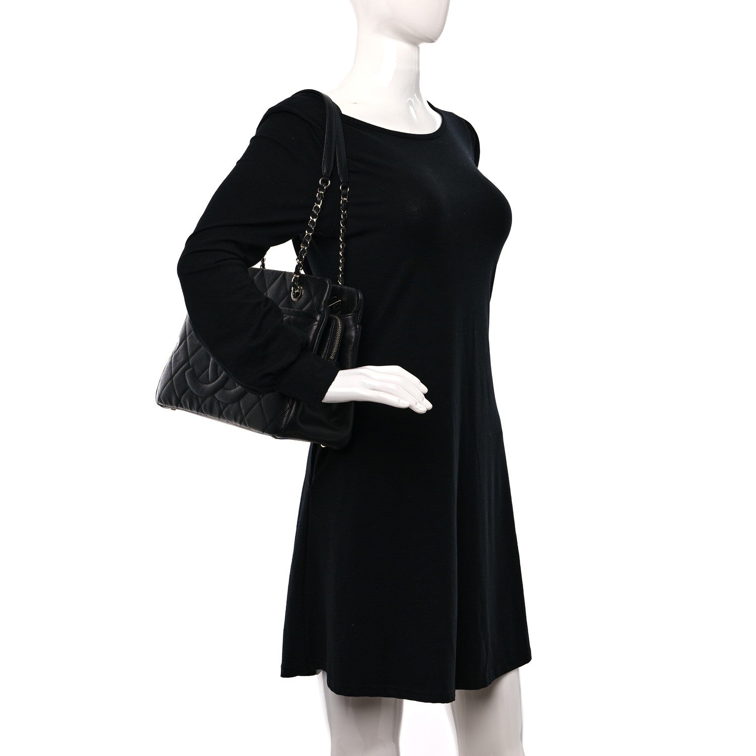 Chanel Caviar Quilted Timeless CC Soft Tote Black 3 of 10