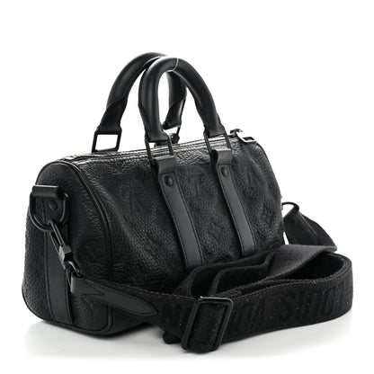 Louis Vuitton Monogram Taurillon Keepall Bandouliere 25 Black 3 of 12