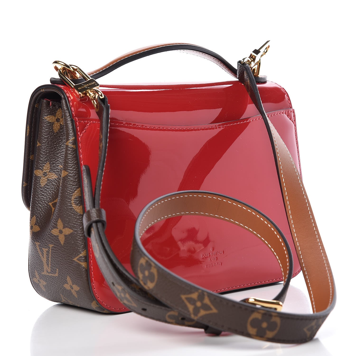 Louis Vuitton Patent Calfskin Monogram Cherrywood BB Scarlet 3 of 8