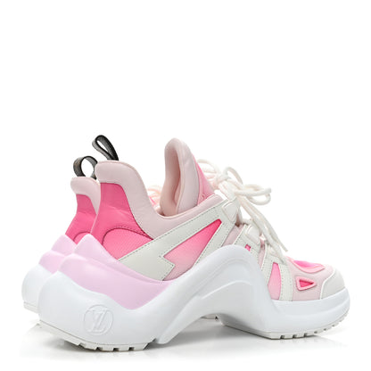 Louis Vuitton Calfskin Technical Nylon LV Archlight Sneaker 40 White Pink 4 of 9