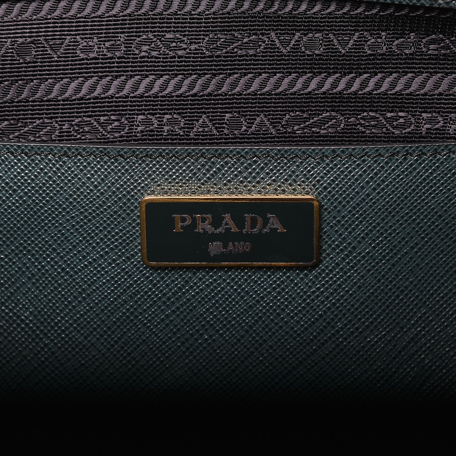 Prada Saffiano Lux Bi-Color Large Galleria Double Zip Tote Smeraldo Lauro 6 of 10