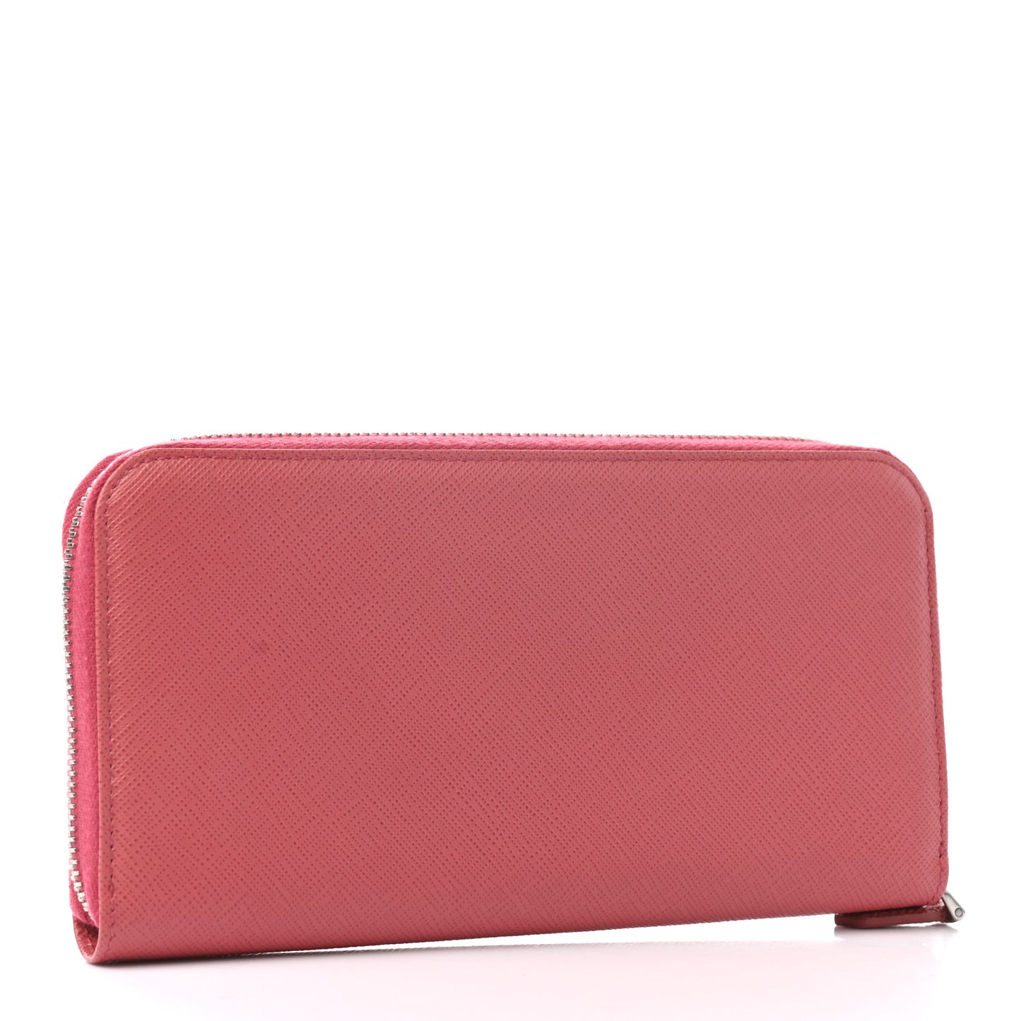 Saffiano Metal Zip Around Wallet Geranio