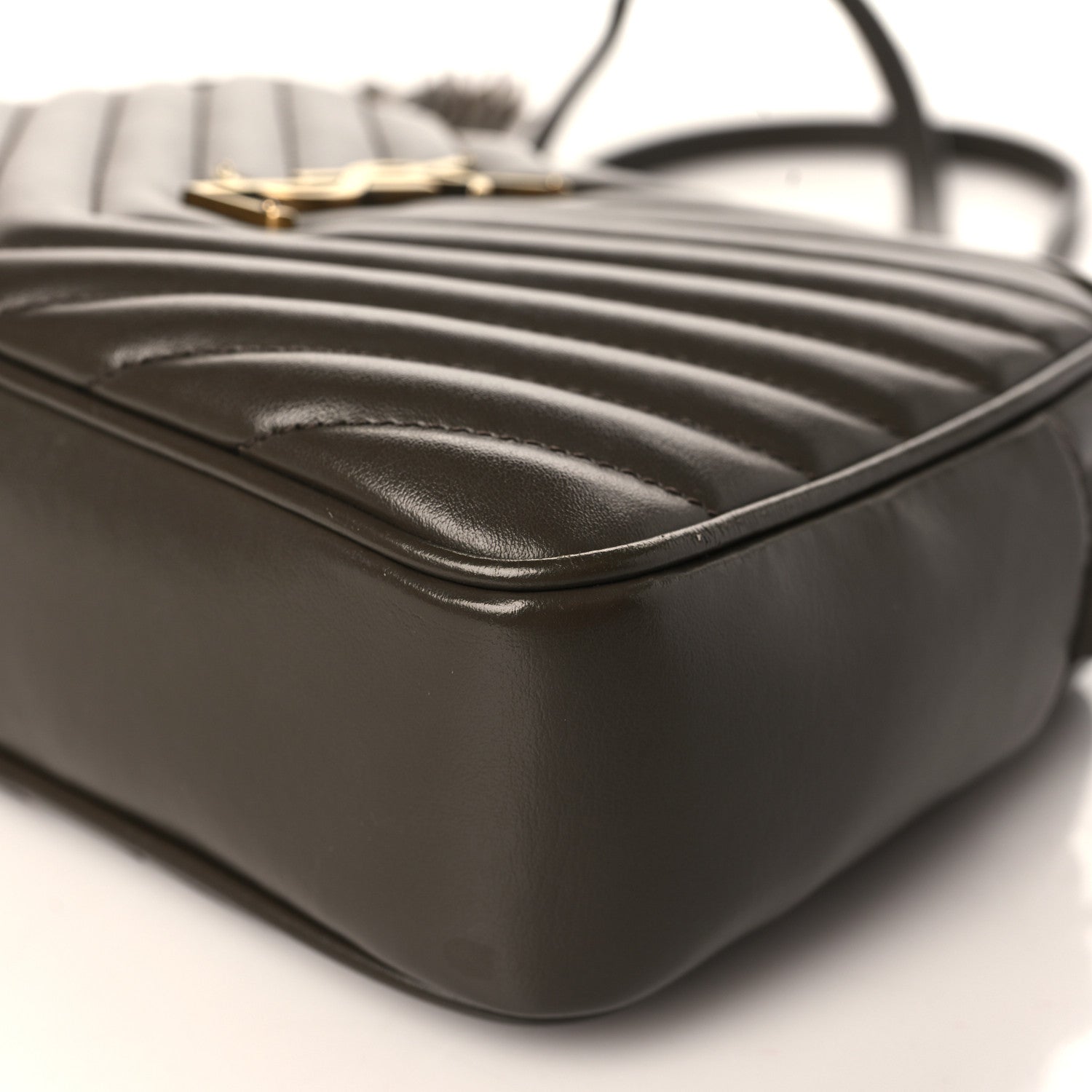 Saint Laurent Calfskin Matelasse Monogram Lou Camera Bag Military Olive 9 of 9