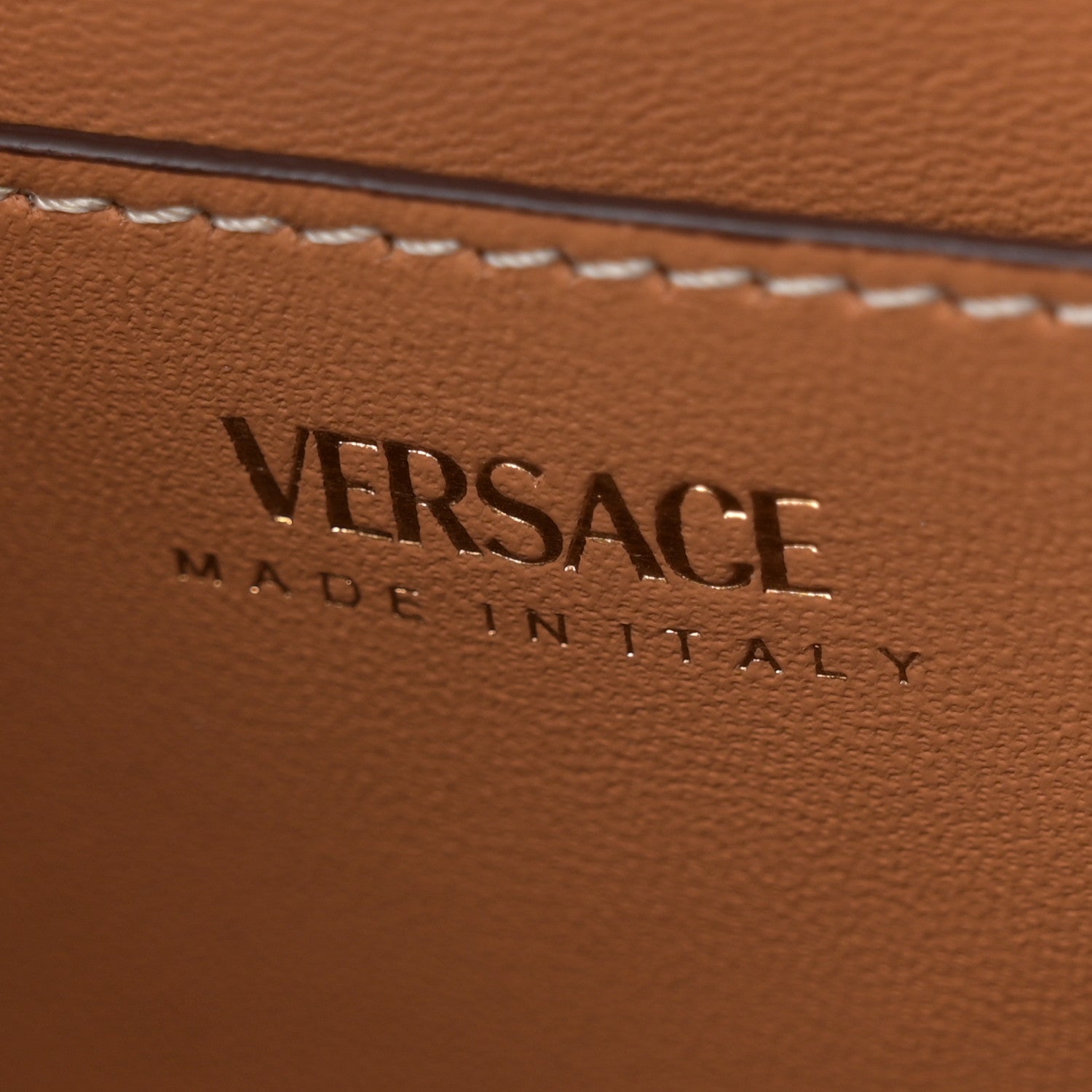 Versace Denim Barocco Small La Medusa Chain Top Handle Handbag Blue Camel 6 of 11