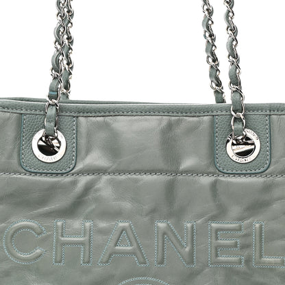 Chanel Glazed Calfskin Mini Deauville Tote Green 8 of 10