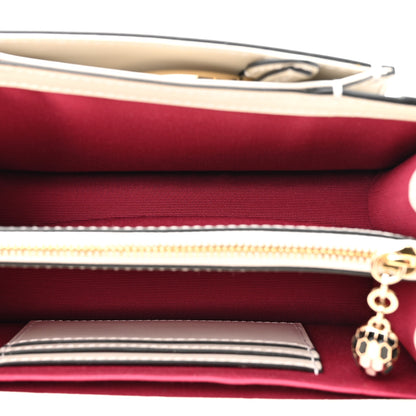 Bulgari Calfskin Serpenti Forever Small Crossbody Bag White Agate 6 of 11