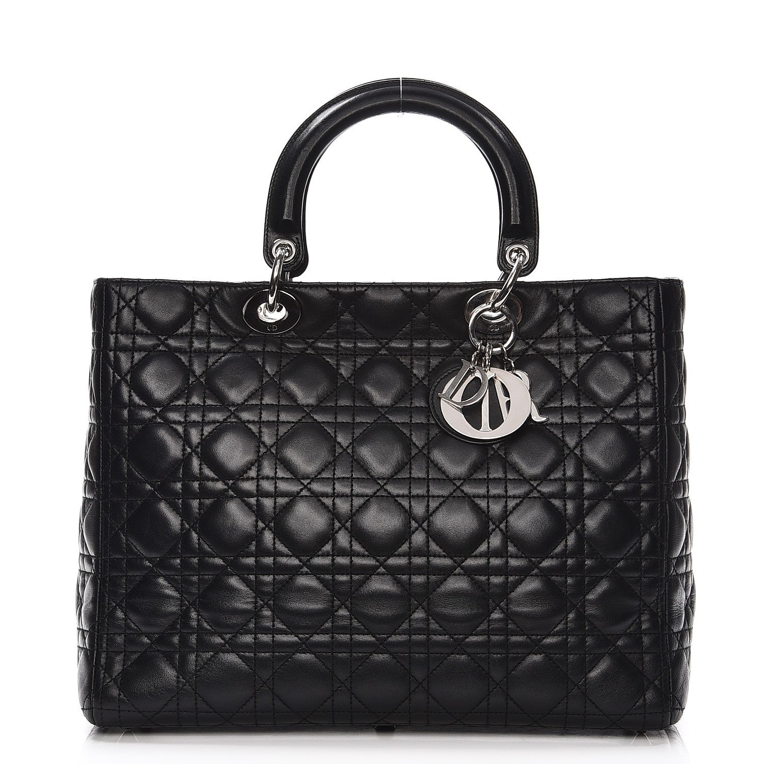 Christian Dior Lambskin Cannage Large Lady Dior Black 1 of 18