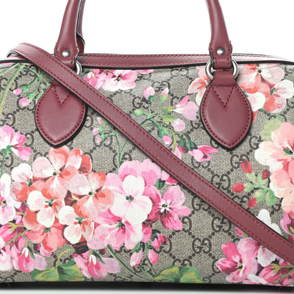 Gucci GG Supreme Monogram Blooms Small Boston Beige Multicolor Dry Rose 10 of 16
