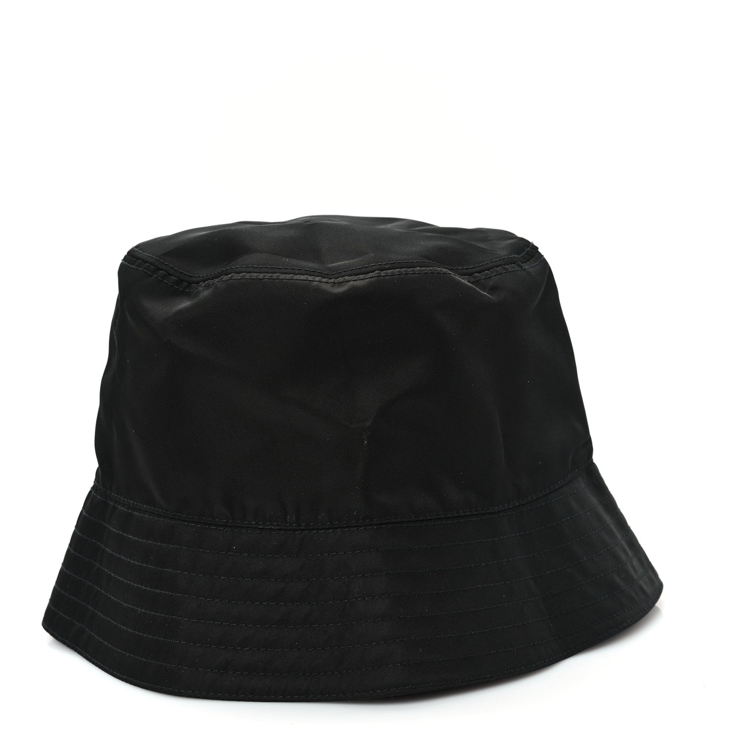 Re-Nylon Rubber Logo Bucket Hat S Black