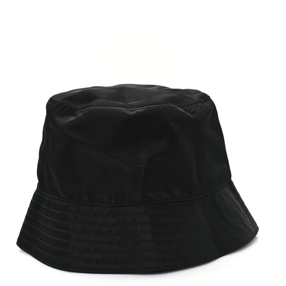 Prada Re-Nylon Rubber Logo Bucket Hat S Black 5 of 8