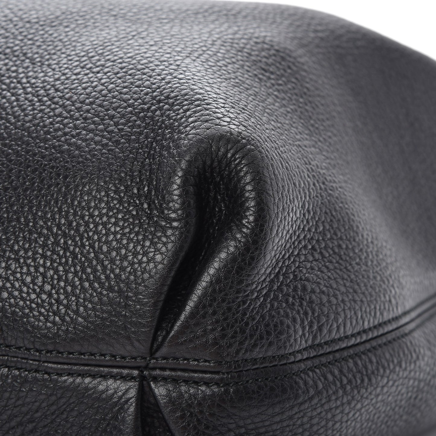 Pebbled Calfskin Soho Hobo Black