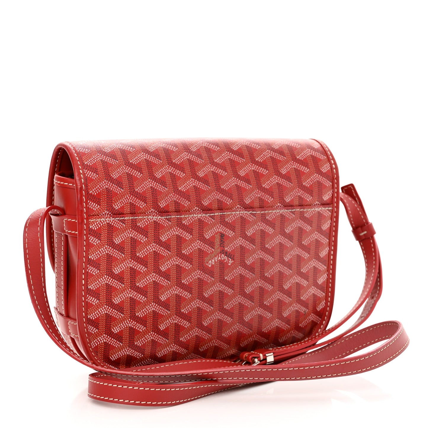 Goyardine Belvedere PM Messenger Bag Red