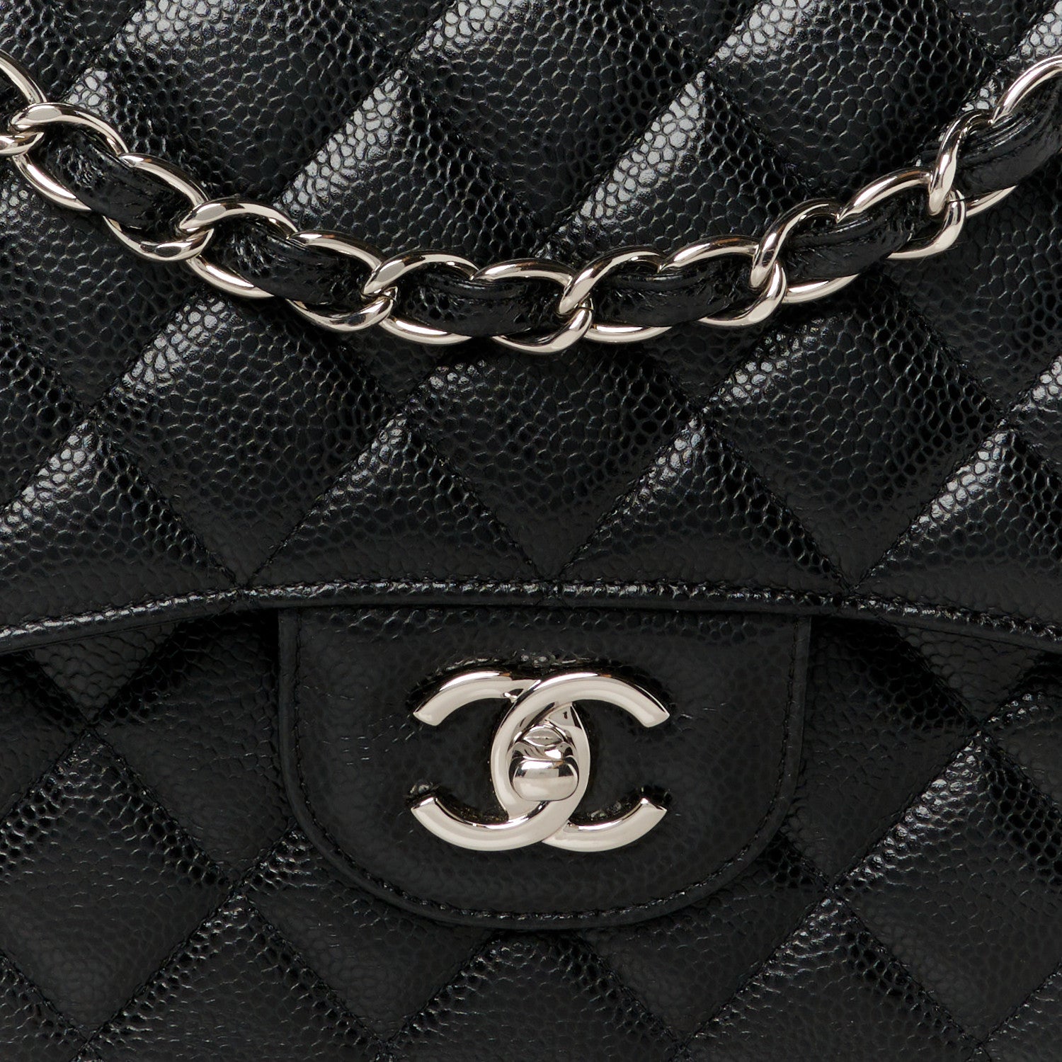 Chanel Caviar Quilted Jumbo Double Flap Black 9 of 11