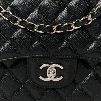 Chanel Caviar Quilted Jumbo Double Flap Black 9 of 11