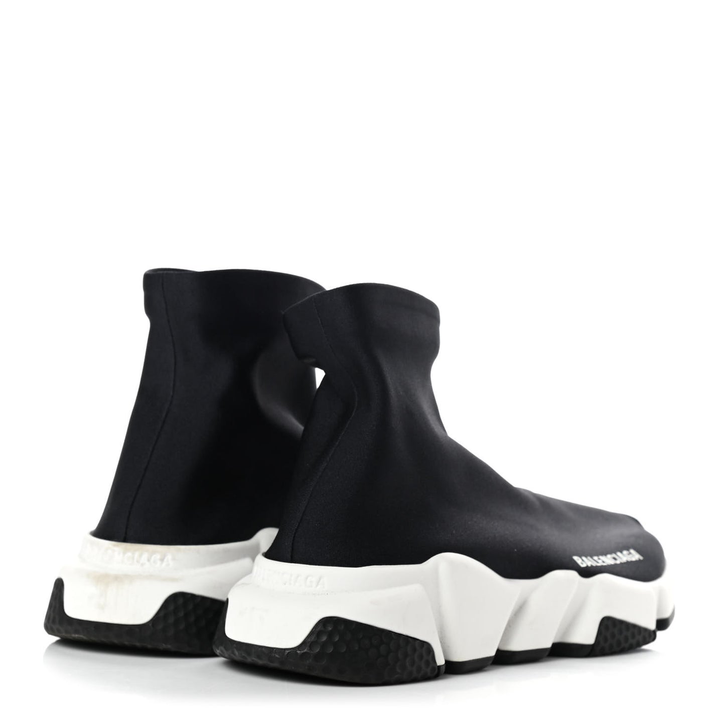 Neoprene Knit Womens Speed Sneakers 35 Black White