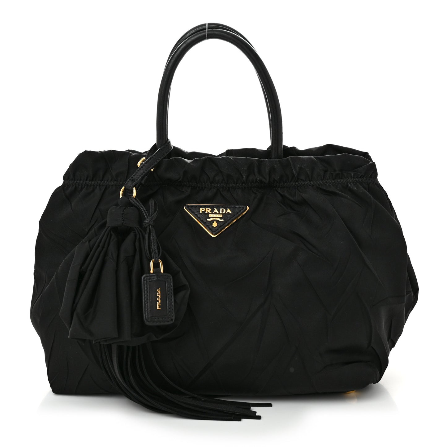 Tessuto Nylon Tassel Tote Black